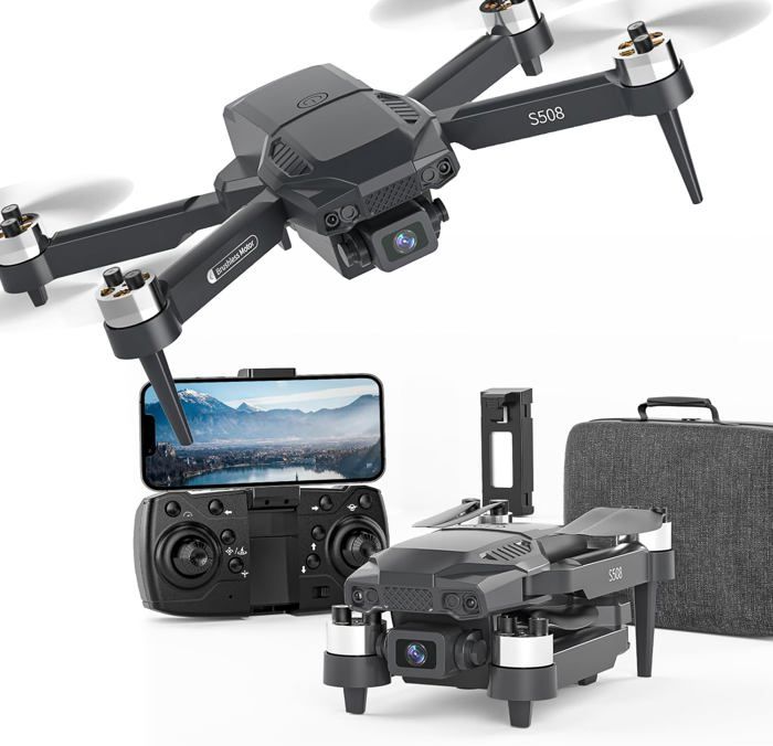 Drone Avec Caméra 720P - Moteur Brushless - FPV WiFi - Pour Débutants Et Enfants - Pliable Et Facile à Piloter