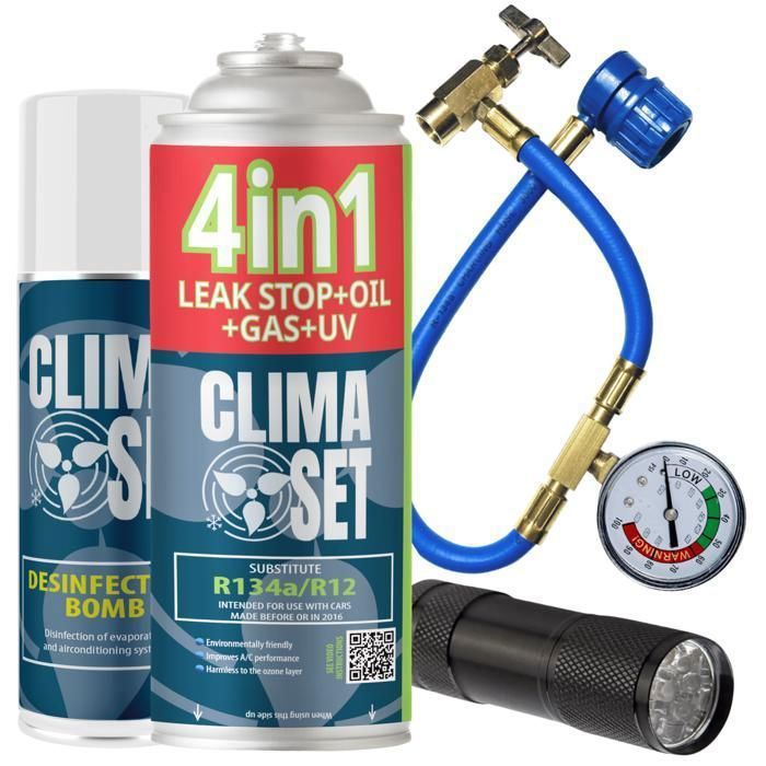 Kit Rinçage Climatisation Voiture MRCARTOOL - Nettoyage Système AC Avec Manomètre