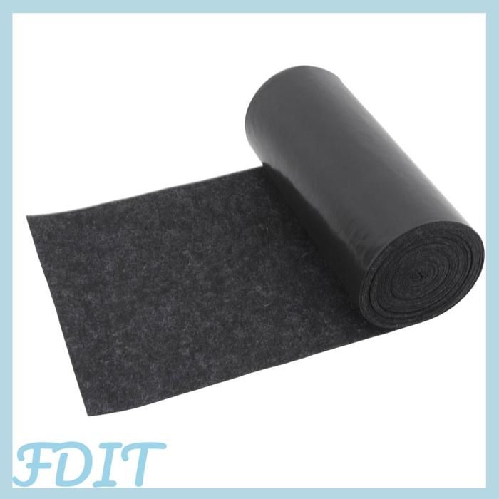 Tapis Marin Noir Polyester 6mm - Rouleau 500x23 Cm, Pour Remorque Bateau, Couchettes, Pont, Antidérapant