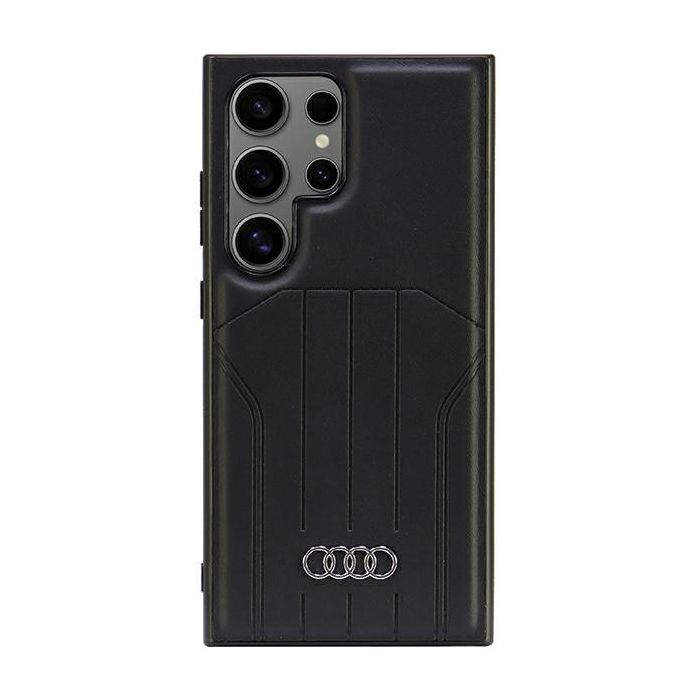 Étui Rigide - Audi - Samsung S24 Ultra S928 - Cuir Synthétique - MagSafe - Noir Mat