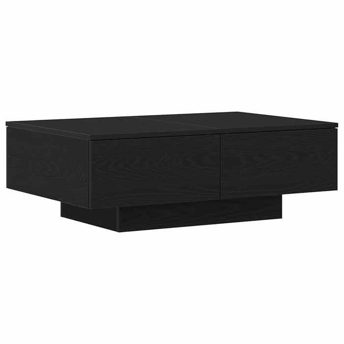 BONNIE®Table basse - Table à café - Grand espace de rangement - Chêne noir 90x60x31 cm Bois dingénierie FR867705