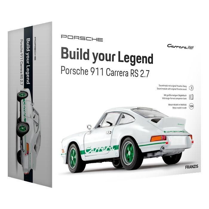 Kit de construction Franzis Build your Legend Porsche 911 Carrera RS 2.7 67267 Blanc 21 x 10 x 11 cm