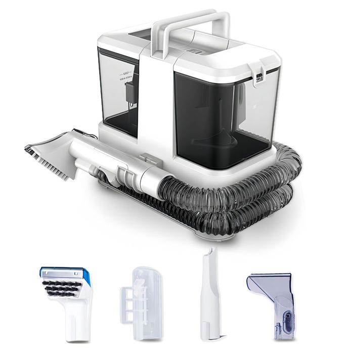Shampouineuse Portative réservoir deau amovible tuyau de 117 m 82 dB convient pour les meubles les escaliers