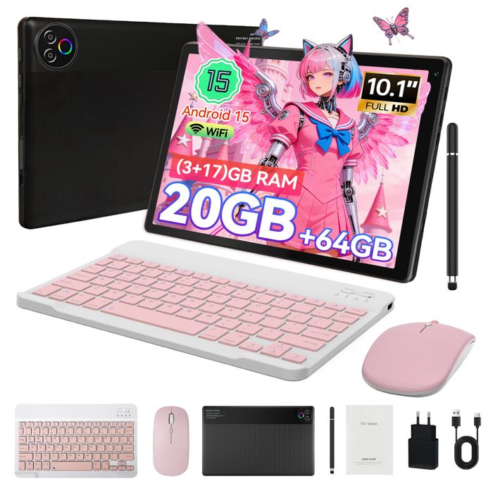 Tablette tactile - KOTSREN - 10.1 - Android 15 - 20 Go (3+17) RAM - 64 Go stockage