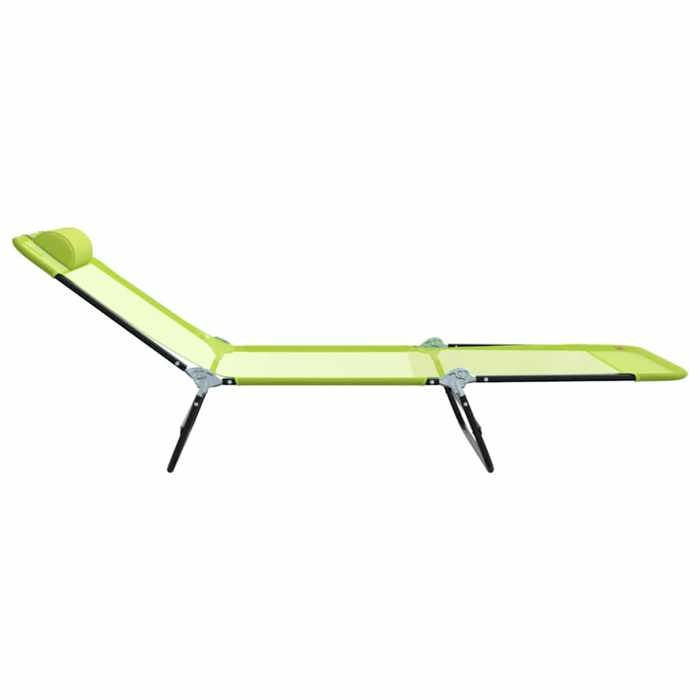 Sale 2026 Chaise longue/Transat - BURKE - 1 PLACE - pliante 1-personne Vert 182 x 55 x 85 5 cm Métal Cc1115