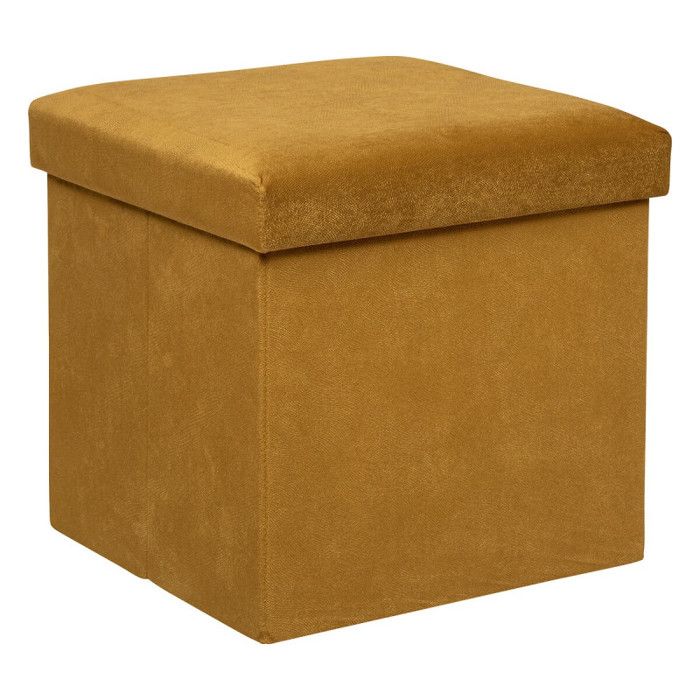 Pouf coffre pliable Lilou Atmosphera - Moutarde -