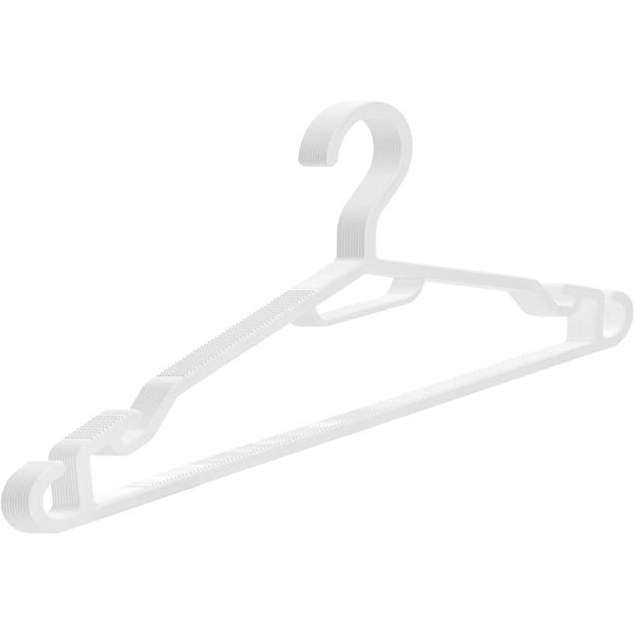 Dix cintres ultraplats blancs pour vêtements fins