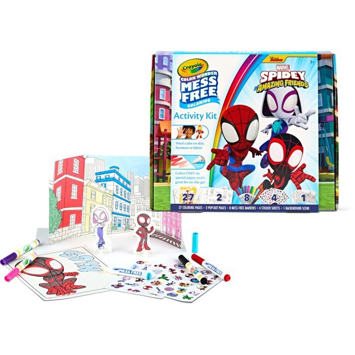 Malette dactivités coloriage CRAYOLA Color Wonder Spidey Dès