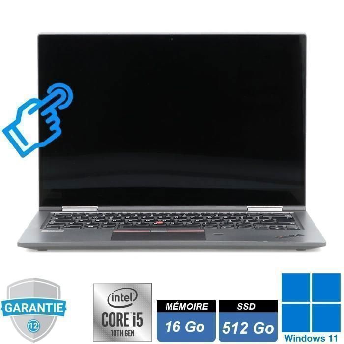 PC portable - Lenovo - ThinkPad - X1 Yoga Gen 5 - 14 - i5 10310U - RAM 16Go - SSD 512Go - Tactile - Windows 11 Pro Reconditionné - Lenovo reconditionné disponible sur Cdiscount Seconde Vie