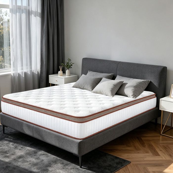 Matelas - YIDATONG - 140x200 28cm - Ressorts ensachés - Mousse à mémoire - Hypoallergénique OEKO-TEX