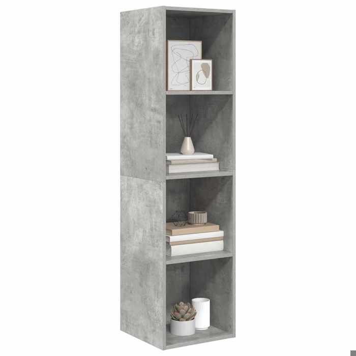 Support TV - Gris - SWEETY®Organisateur TV mural - Armoire télé - Gris béton 37x37x142 5cm - bois d’ingénierie 3975503