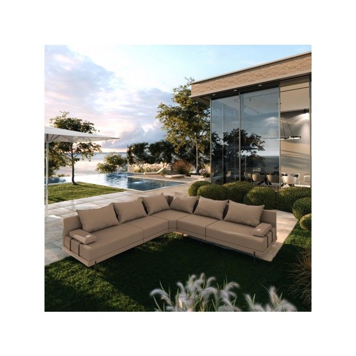 Salon dangle de jardin en bois BAHAMA L 298 x 298 cm beige (SET 3) Salon dangle de jardin en bois BAHAMA L 298 x 298 cm beige (SET 3)