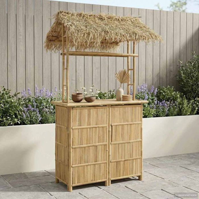 Mange-debout - table de bar - table haute Vidaxl Table de bar extérieure Naturel 115 x 95 x 215 cm Bambou Mange-debout - table de bar - table haute Vidaxl Table de bar extérieure Naturel 115 x 95 x 215 cm Bambou
