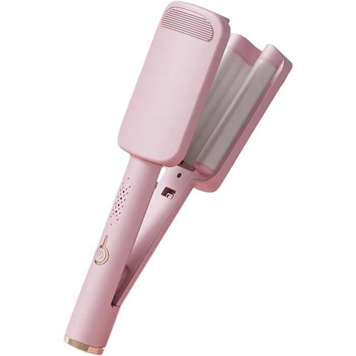 Fer à boucler 3 têtes fer à gaufrer à 4 niveaux de température réglable pour tous types de cheveux et boucles durables