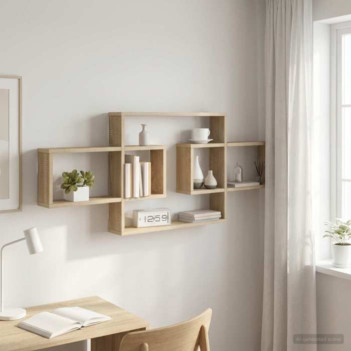 vidaXL Étagère Murale Chêne Sonoma 130 x 10 x 50 cm Bois dingénierie 8012454