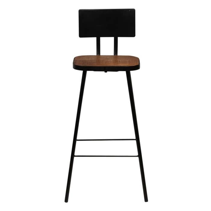 Luxe&Mode Tabourets de bar lot de 4 bois massif de récupération 2 ans garantie LV2883