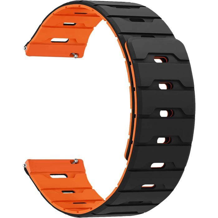 Bracelet de montre en silicone  - Largeurs disponibles: 18mm 20mm 22mm - Aimant puissant intégré