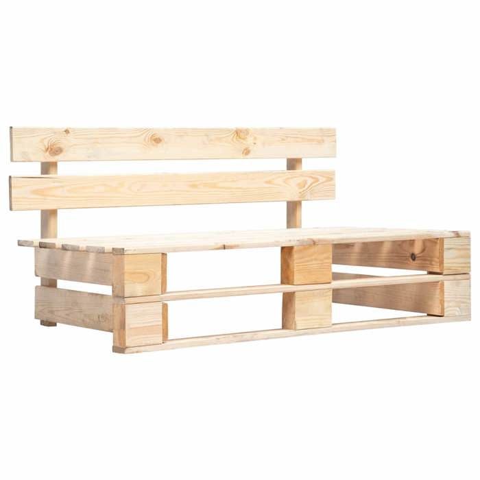 Elégance-Chic Canapé de jardin palette - avec coussins - rouge - Pinède - 110 x 66 x 65 cm - Sofa de jardin - Canapé terrasse_00123
