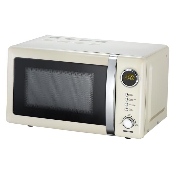 Four micro-ondes monofonction - ADEXI - 20 litres - 700 watts - Design rétro crème - Adexi