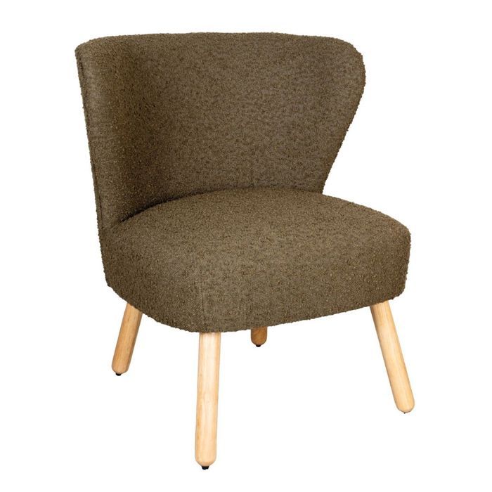 Fauteuil en bouclette coloré vert Fauteuil en bouclette coloré vert