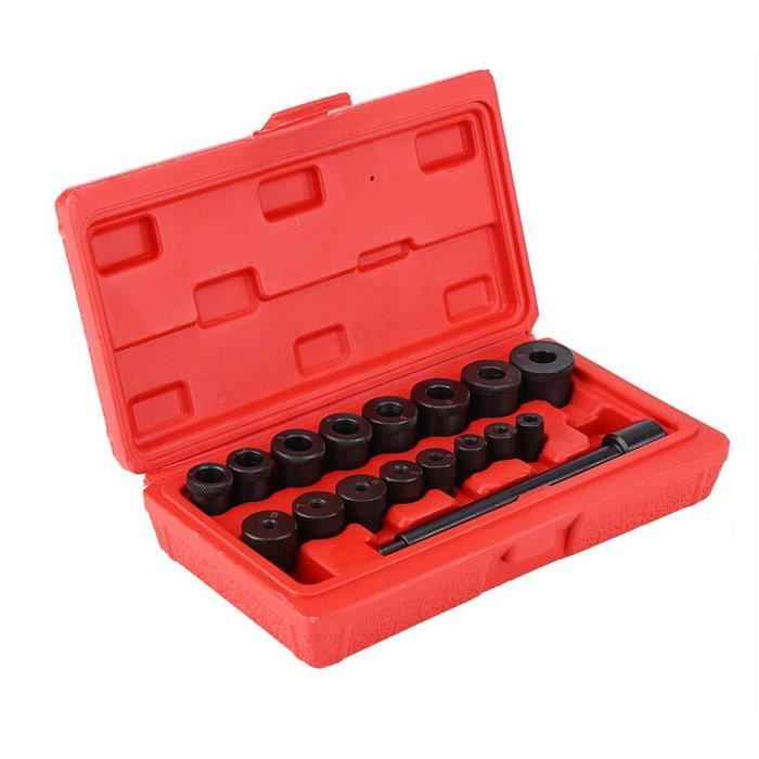 17pcs Outils de Centrage d’Embrayage Universel Kit d'Alignement du Véhicule de Volant D'embrayage Universel pour Aligner