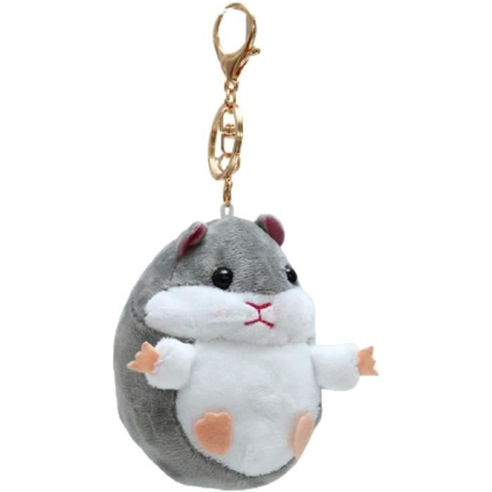 Porte-clés Peluche Hippopotame – Mignon, Doux, Léger – Pendentif Pour Sac à Dos, Clés, Cadeau Anniversaire Ou Noël