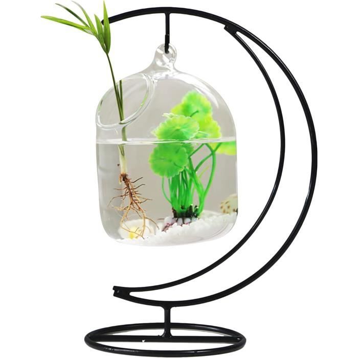 Bol à Poisson En Verre Avec Support Métal – Déco Maison Sur Mesure