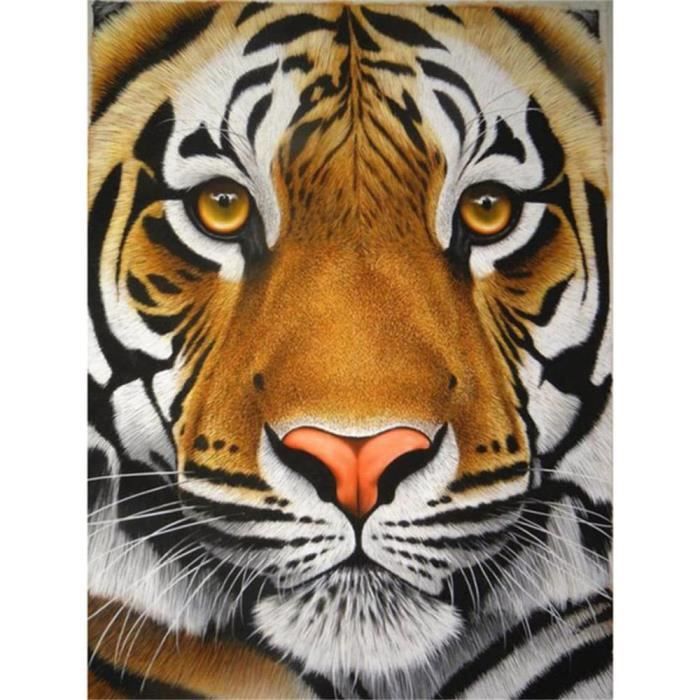 DCIDBEI Diamond Painting Animali 4 Pezzi 30x40 cm Quadri a Numeri Tigre Puzzle Diamond Tigre Diamond Painting Leone Puzzle Diamond Leone Paint Diamond Leopardo Diamond Painting Lupo Mosaico Adulti