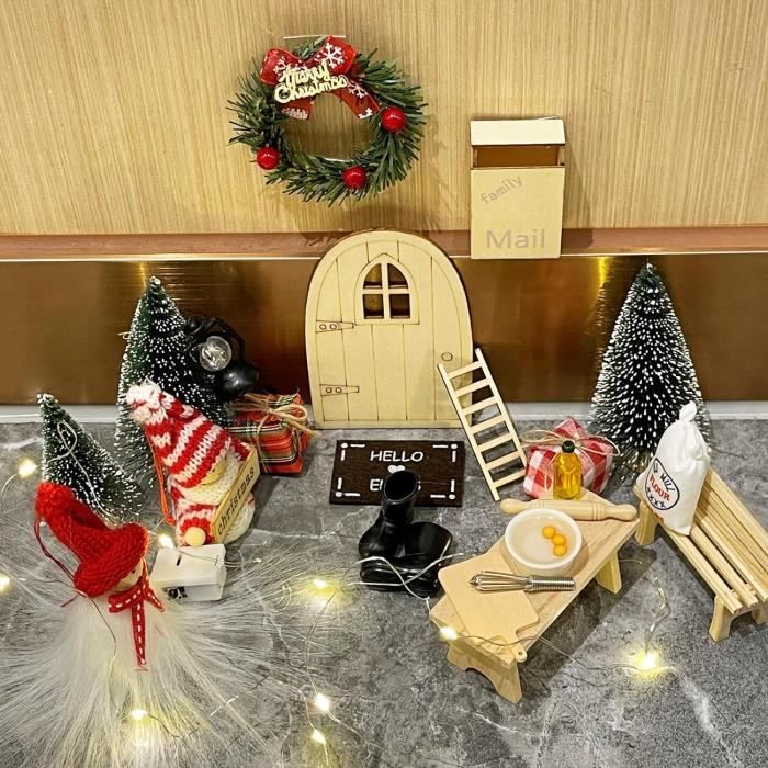 Porte Lutin De Noel Kit, Porte Magique Elfe, Miniature Lutin Farceur De  Noel Accessoires, Mini Maison De Lutin Ensemble Deco[u7700] - Cdiscount  Maison