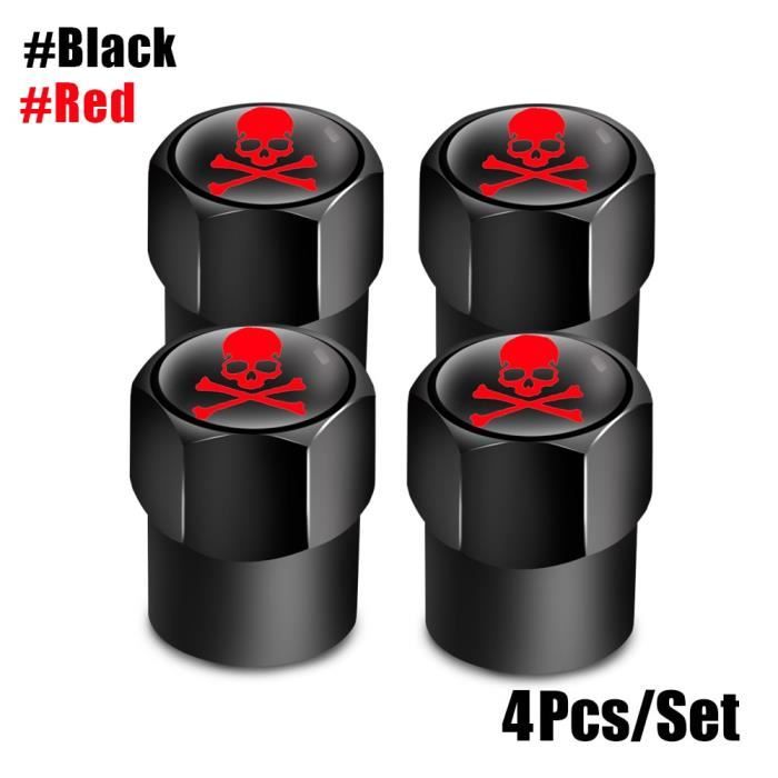 4 Pièces/ensemble Bouchons De Valve De Crâne De Pneu, Bouchons De Tige