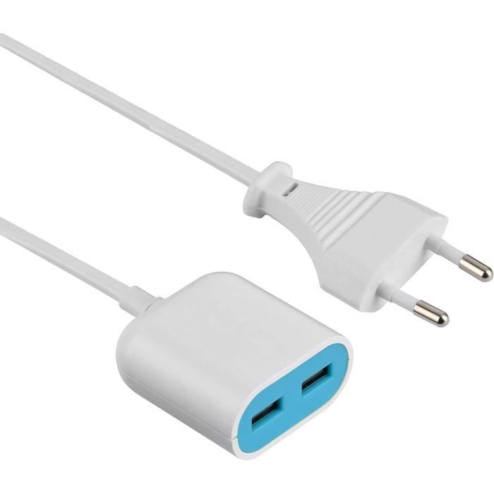 500343 Gummy-Line Extension Avec 2 Ports Usb De Sortie 2.4A, 1.5 Mt ...
