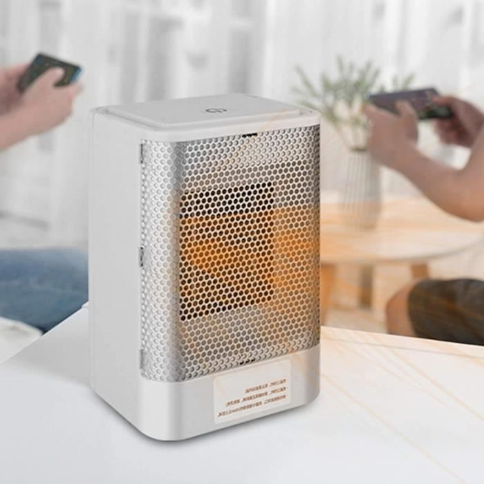 Chauffage D’appoint Soufflant 800W/1500W - Minuterie 1/2/4/8h, écran LED, Sécurité Basculement