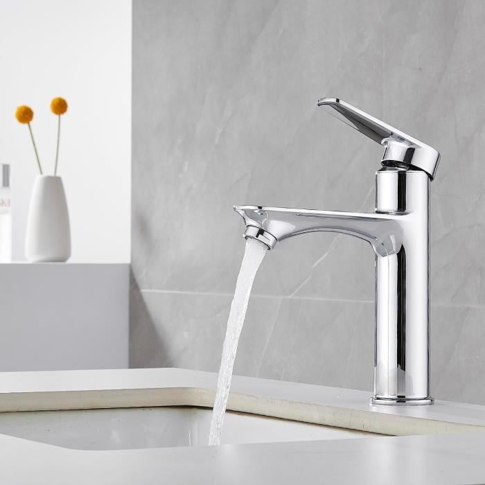 Robinet Bambou Haut, Mitigeur Cascade Lavabo Robinet de Lavabo Mitigeur, Robinet