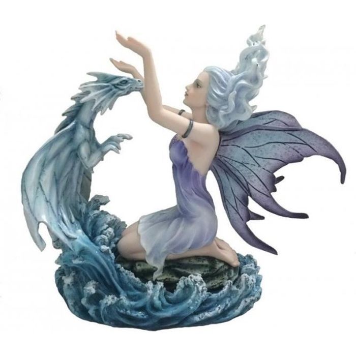 Statuette Figurine Fee Elfe Et Son Dragon Bleu Cdiscount Maison Statuette Figurine Fee Elfe Et Son Dragon Bleu Cdiscount Maison
