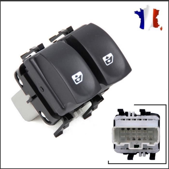 YAOPEI Bouton Lève-Vitre Blanc Pour Renault Clio 3 Modus - 10 Broches - Ref 8200214943