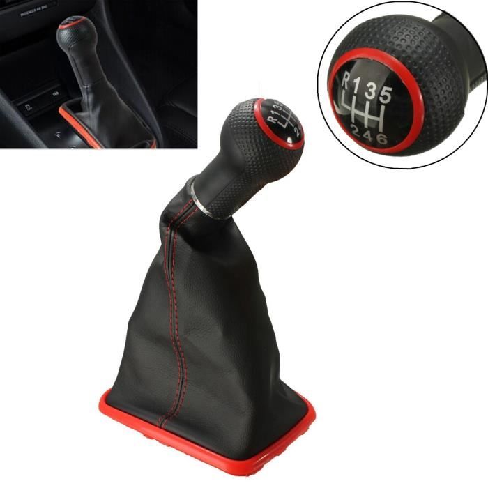 Pommeau De Levier De Vitesse 6 Vitesses Pour Mini Cooper R55 R56 R57 R58 - Remplacement Direct En ABS Et Cuir PU - Installation Facile Sans Perçage - 9