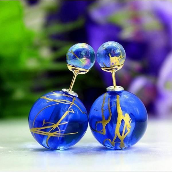 Boucles D'oreilles Perles Doubles Bohème - Or Ou Argent - Style Vintage - Bijou Quotidien Ou Cadeau Pour Femmes/filles