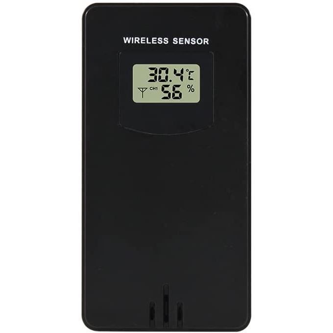 Capteur Extérieur Pour Station Météo, Température Extérieure Et Humidité - 433 Mhz - Noir[m464