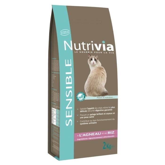 Nutrivia Croquettes A L Agneau Et Riz Pour Chat Sensible 2kg Cdiscount