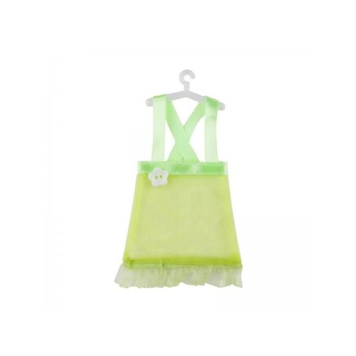 Contenant à dragées - Décoration de fête - Robe en organza - Vert anis - 5 pièces - 9cm x 7cm