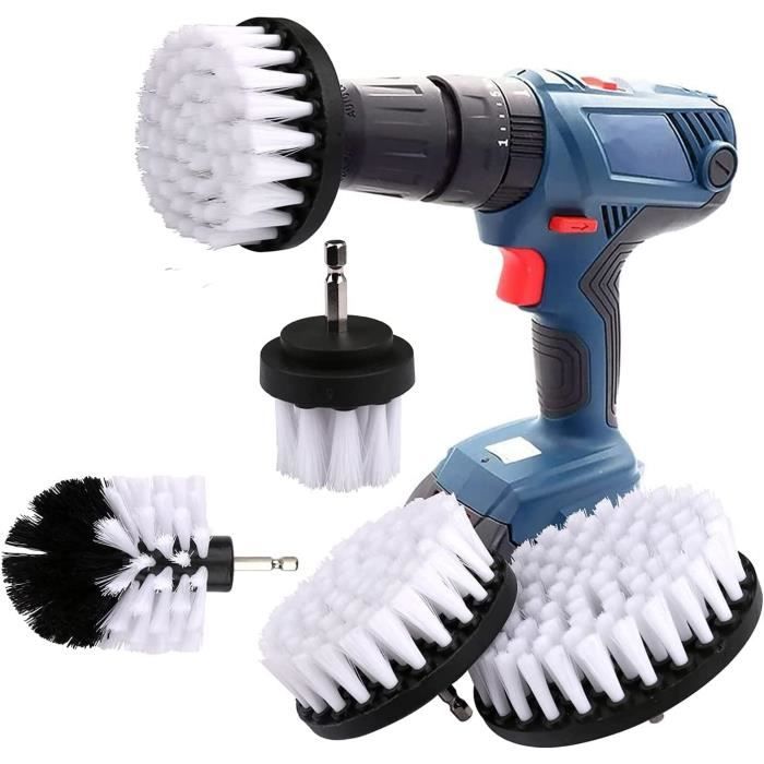 pour Nettoyer la Voiture Brosse Perceuse Tampon à récurer 8Pièces et une Tige dextension de 150mm pour Perceuse et Tournevis électrique Joint Carrelage Kagni Brosse de nettoyage 3Pièces Toilette 