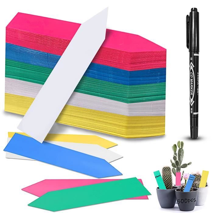 Etichette Colori 500 Étiquettes De Jardin Imperméables - Marqueurs Réutilisables Pour Plantes