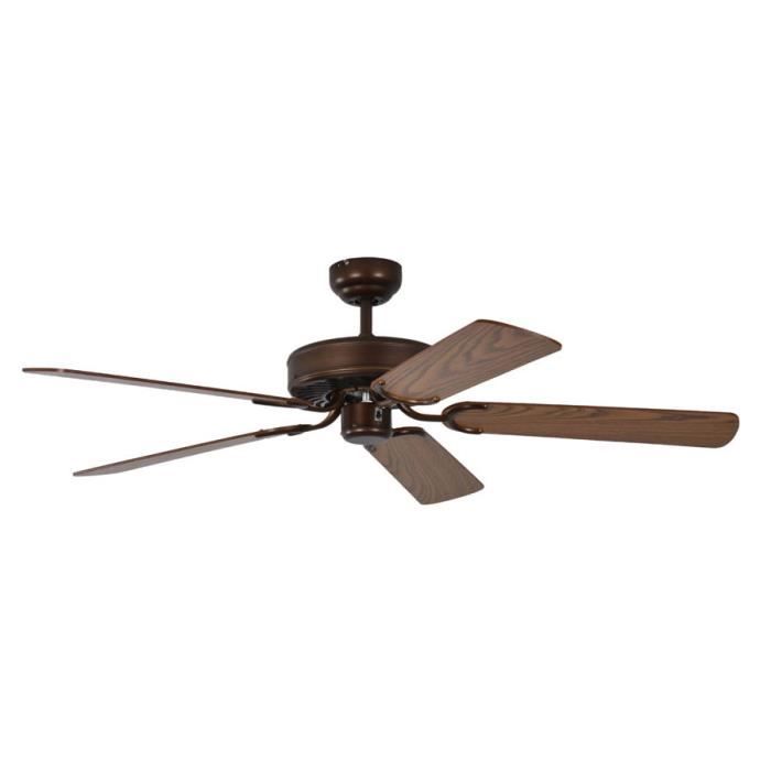 Ventilateur de plafond classique silencieux 132 Cm bronze antique - Pepéo Potkuri - Pepeo