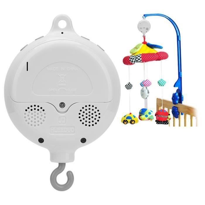 Moteur Musical Rotatif Pour Berceau - 35 Berceuses, Piles AA, Rotation Automatique, Accroche Jouets | Mobile Bébé Pour Endormissement