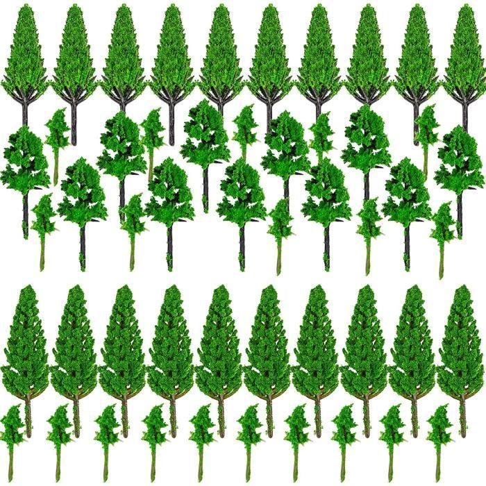 Arbres Cèdre Modélisme HO Lot De 15 – Pour Paysages Trains Miniatures Ou Dioramas – Tronc Fil De Fer Et Feuilles Denses – Tailles Variées 6 à 10 Cm
