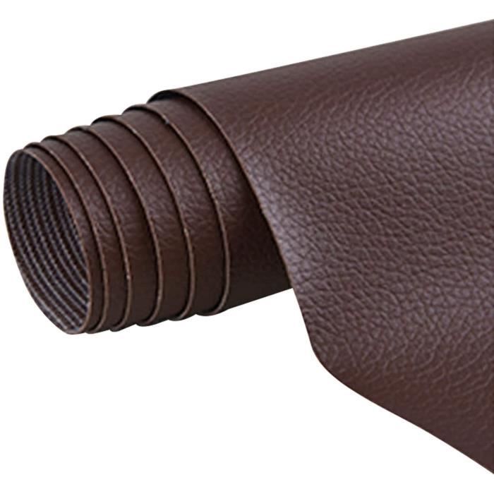 Patch Cuir PU Auto-Adhésif 50x137cm - Réparation Canapé, Chaise, Voiture Et Sacs - Wine Red