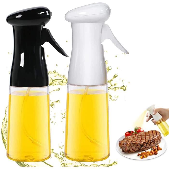 2 Vaporisateurs à Huile De Cuisine 200ml Avec Brosse - Pour Cuisson, BBQ, Salade, Dosage Facile