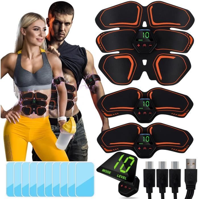 Electrostimulateur Musculaire Ceinture Abdominale EMS - 18 Niveaux 6 Modes - Sculpteur Corporel Rechargeable