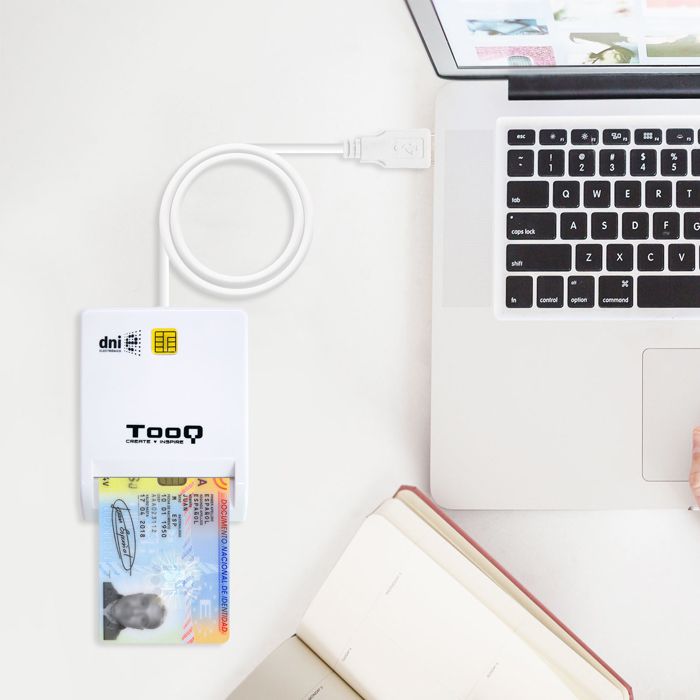 Lecteur De Cartes Intelligentes Tooq Tqr-210W Usb 2.0 Blanc