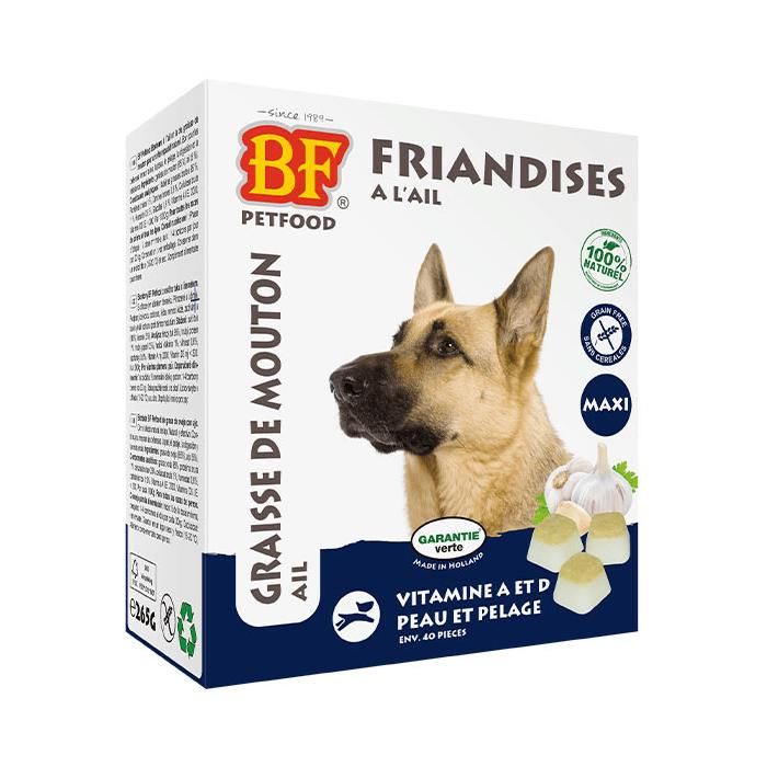 Friandises pour chiens Biofood - Maxi Bonbons Puces et Tiques - Peau et Pelage - 40 pièces